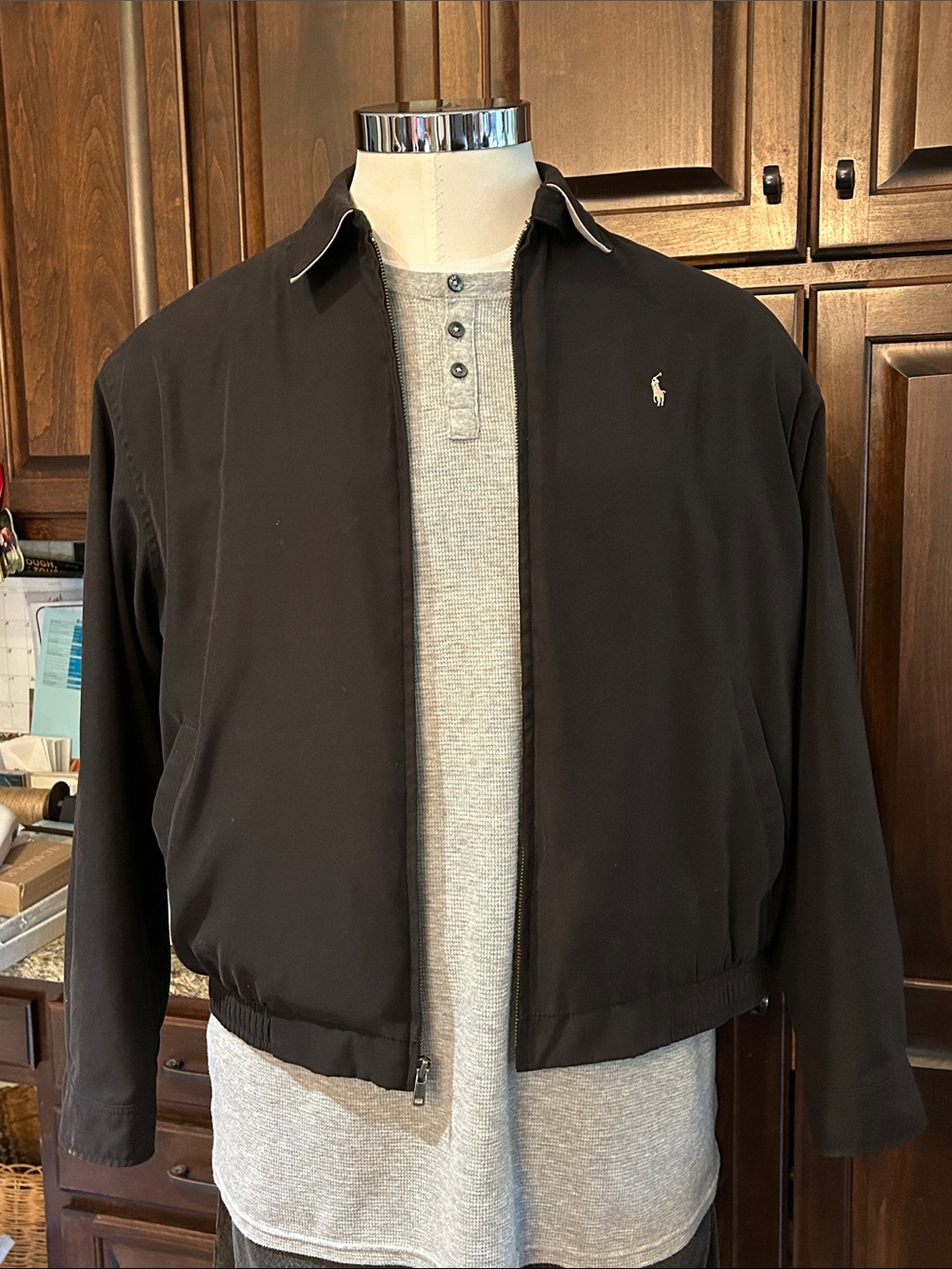 Polo by Ralph Lauren Black Bi-Swing Harrington Bomber Jacket - Golf